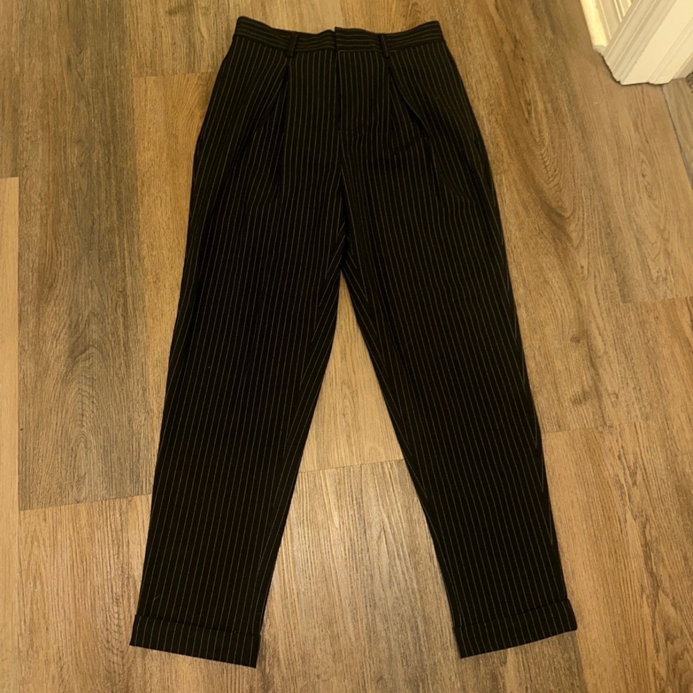 Forever 21 Black Pinstripe Pants